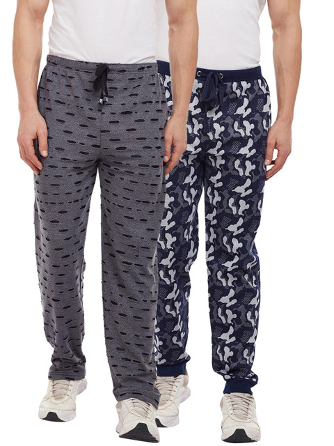 

VIMAL JONNEY Men Pack Of 2 Slim Fit Track Pants, Charcoal