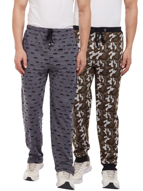 

VIMAL JONNEY Men Pack Of 2 Slim Fit Track Pants, Charcoal