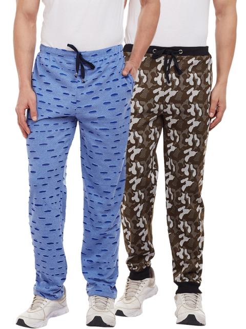 

VIMAL JONNEY Men Pack Of 2 Slim Fit Track Pants, Blue