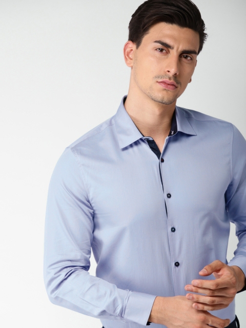 

INVICTUS Men Blue Slim Fit Solid Formal Shirt