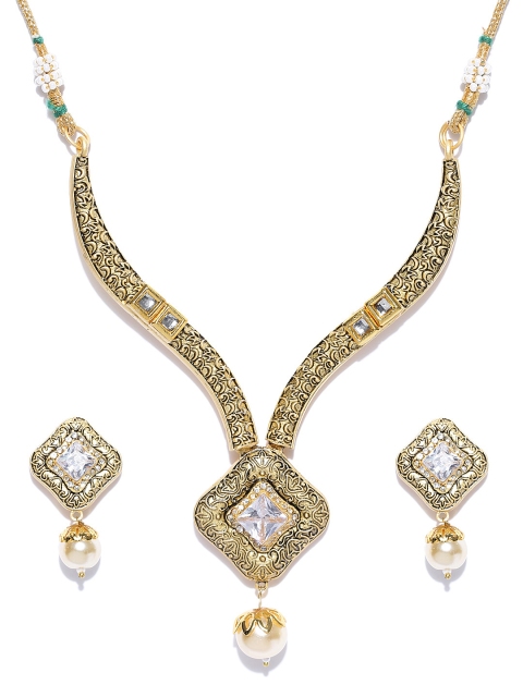 

PANASH Gold-Toned Stone-Studded Jewellery Set
