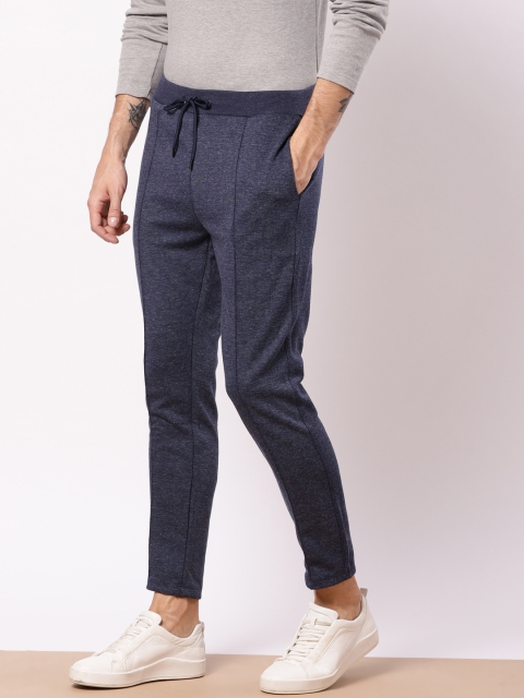 

ether Men Navy Blue Regular Fit Solid Track Pants