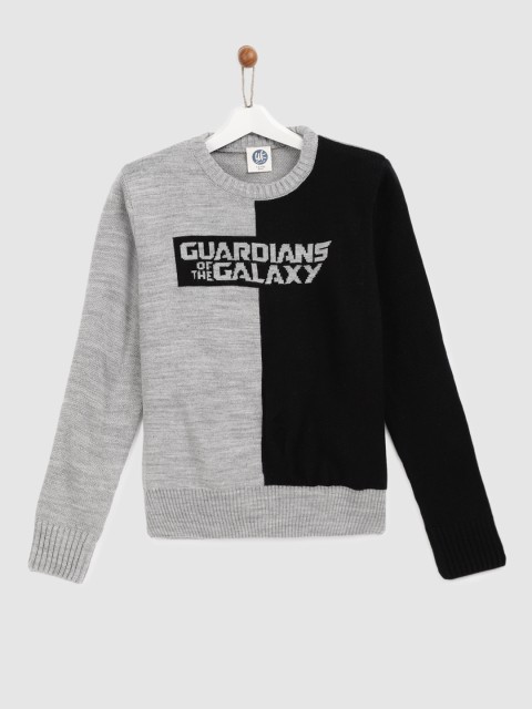 

YK Boys Black & Grey Colourblocked Pullover