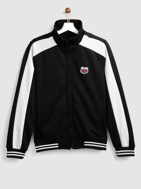 

YK Boys Black Solid Bomber Jacket