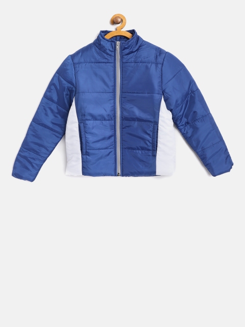 

YK Boys Blue & White Colourblocked Padded Jacket