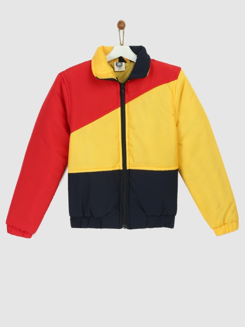 

YK Boys Red Colourblocked Windcheater Puffer Jacket