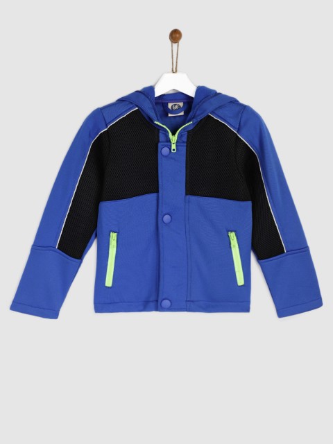 

YK Boys Blue & Black Colourblocked Tailored Jacket