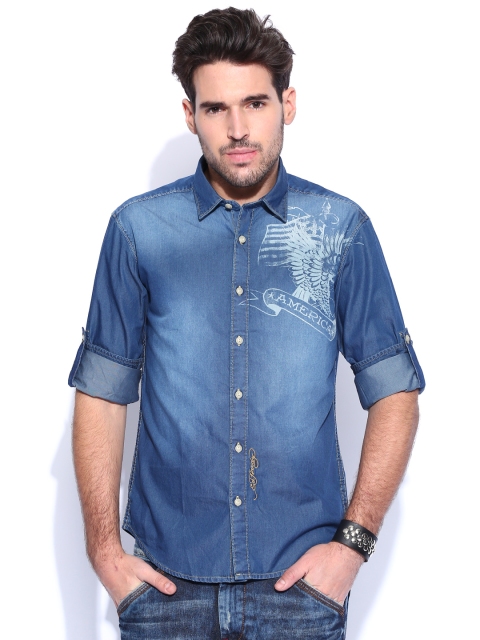 

Ed Hardy Blue Casual Shirt