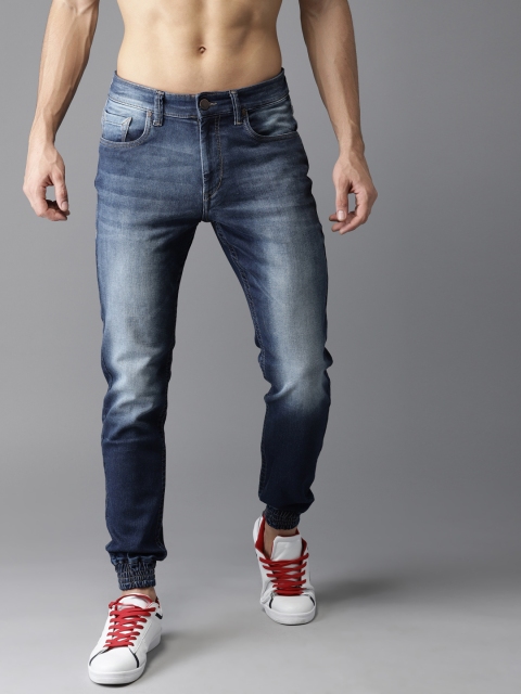 

HERE&NOW Men Blue Slim Fit Mid-Rise Clean Look Stretchable Jeans