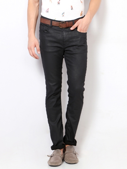 

V Dot Men Black Slim Fit Mid-Rise Clean Look Jeans