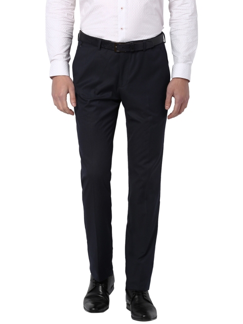 

V Dot Men Black Slim Fit Solid Formal Trousers