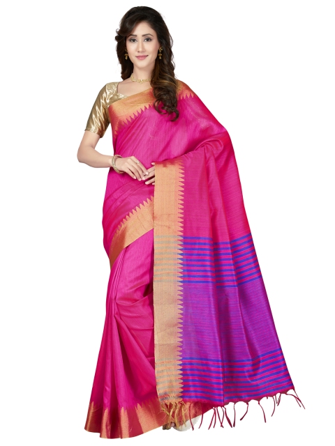 

Saree Swarg Pink Art Silk Woven Design Banarasi Saree