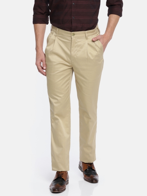 

Parx Men Khaki Regular Fit Solid Formal Trousers