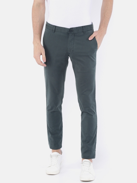 

Parx Men Blue Slim Fit Printed Chinos