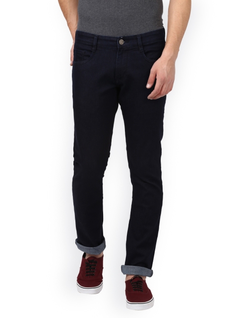 

Parx Men Navy Blue Slim Fit Mid-Rise Clean Look Stretchable Jeans