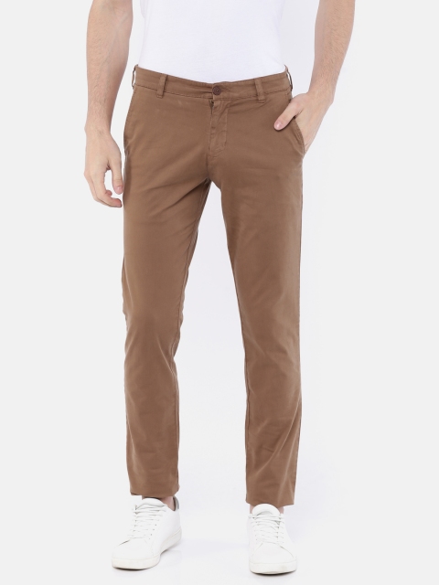 

Parx Men Brown Tapered Fit Solid Chinos