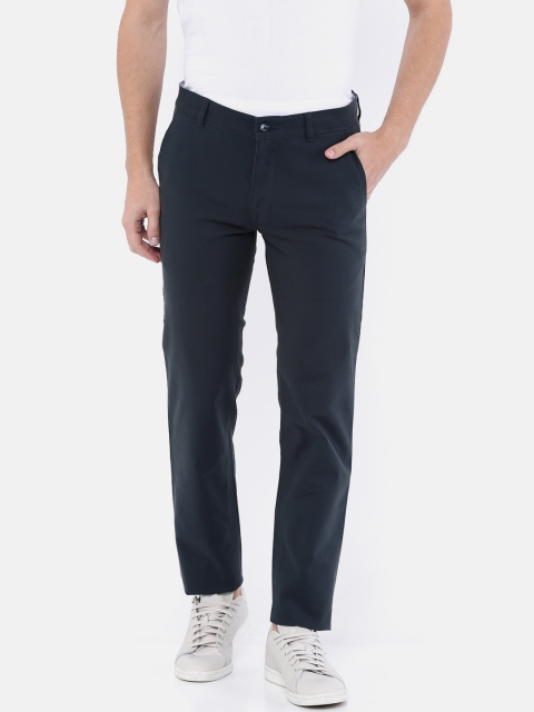 

Parx Men Navy Blue Slim Fit Solid Regular Trousers