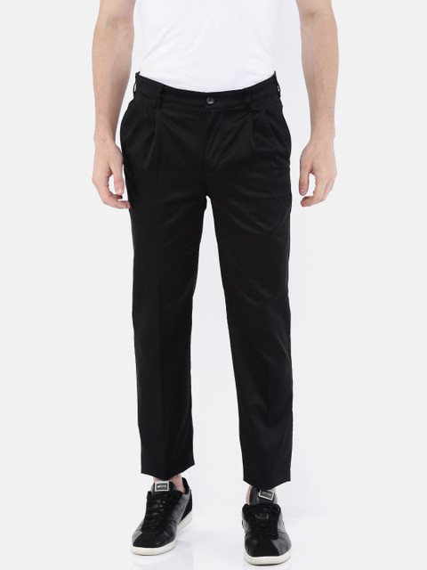 

Parx Men Black Slim Fit Solid Regular Trousers