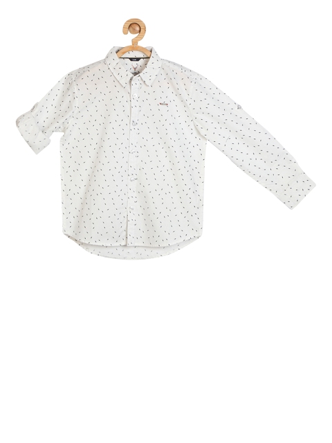 

Allen Solly Junior Boys White Regular Fit Printed Casual Shirt