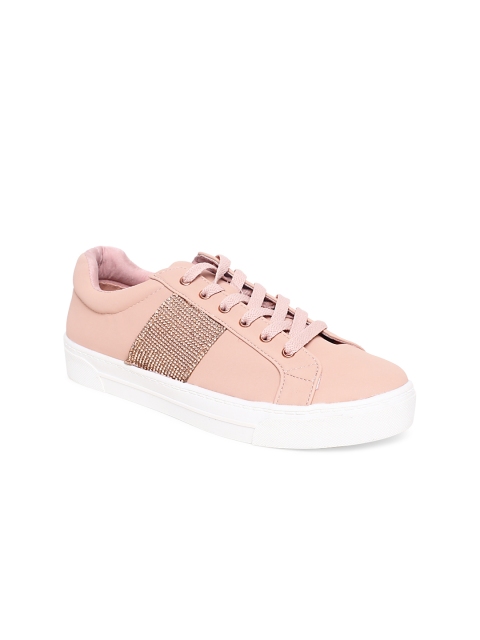 

Dune London Women Dusty Pink Sneakers with Embellished Detail