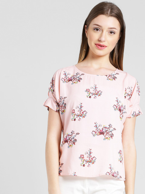 

Zink London Women Pink Printed Top