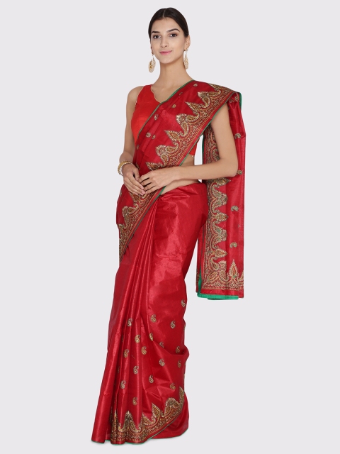 

Chhabra 555 Red Art Silk Woven Design Banarasi Saree