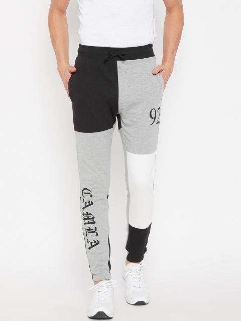 

CAMLA Grey Melange & Black Colourblocked Joggers