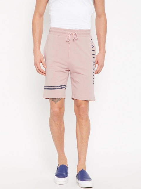 

CAMLA Men Dusty Pink Solid Regular Fit Shorts