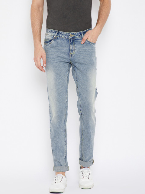 

CAMLA Men Blue Regular Fit Mid-Rise Clean Look Stretchable Jeans