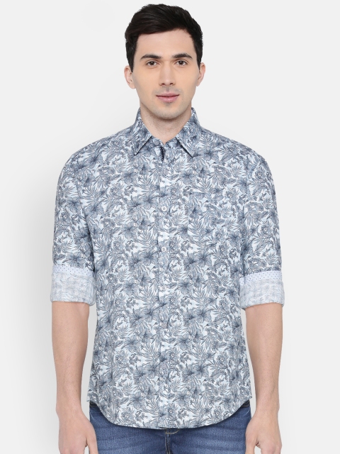 

CAMLA Men Blue Regular Fit Printed Casual Shirt