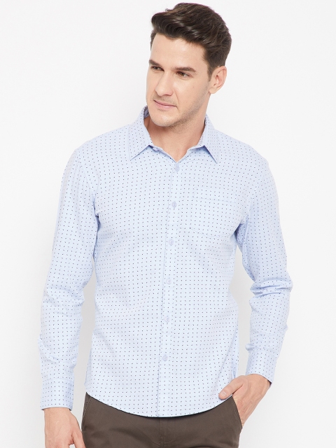 

CAMLA Men Blue Slim Fit Printed Casual Shirt