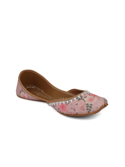 

Coral Haze Women Pink Leather Mojaris