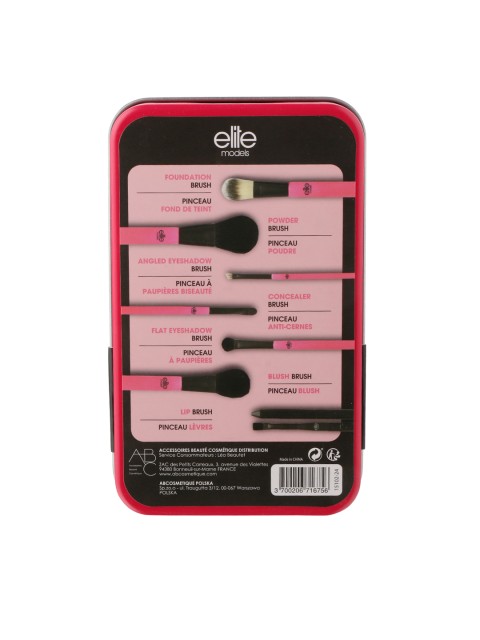 

elite models Set of 7 Makeup Brush, Pink
