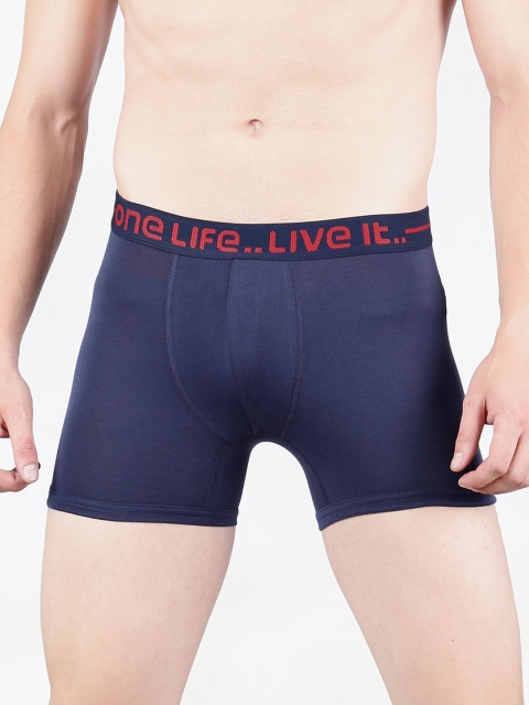 

OLLI Men Navy Blue Solid Boxer Briefs OLLIMNBOPC01002