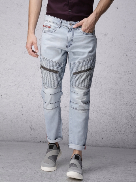 

Ecko Unltd Men Blue Tapered Fit Mid-Rise Clean Look Cropped Jeans
