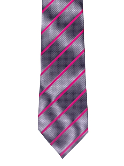 

Tossido Grey & Pink Striped Broad Tie