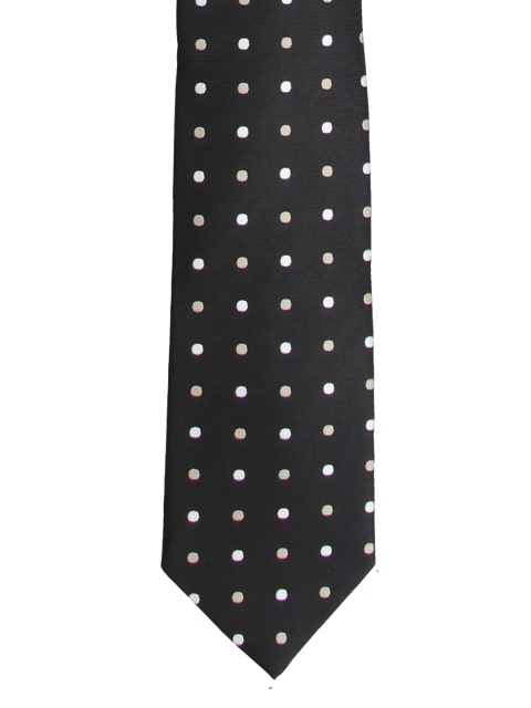 

Tossido Black Printed Broad Tie