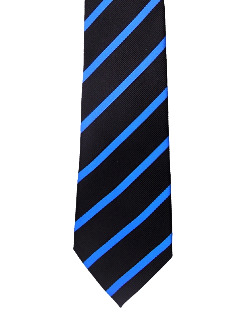 

Tossido Black & Blue Striped Broad Tie