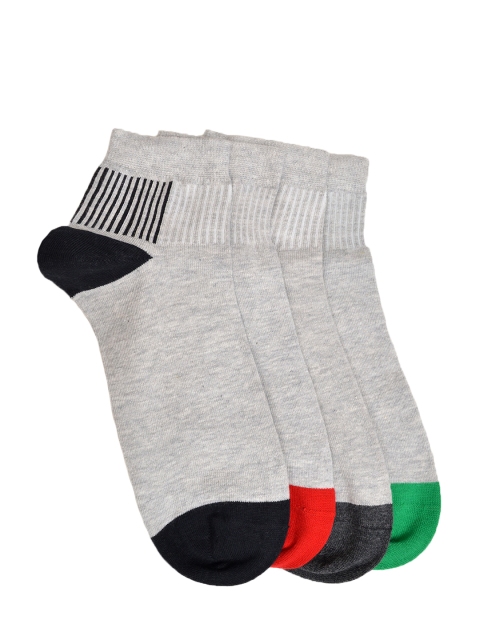 

MARC Men Pack of 4 Ankle-Length Socks, Grey