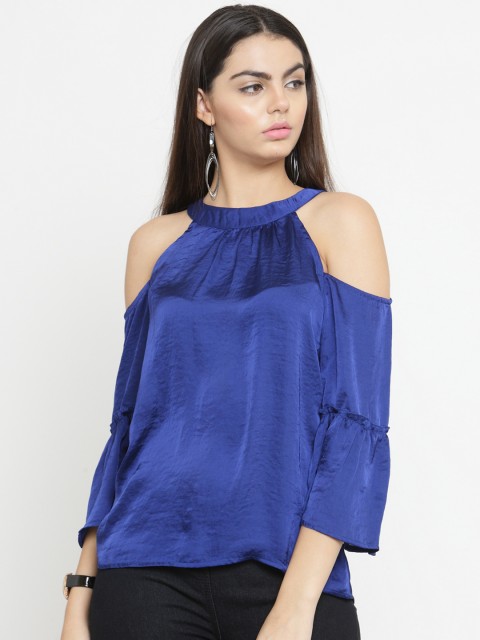 

Latin Quarters Women Blue Solid Top