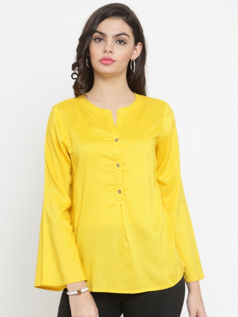 

Latin Quarters Women Mustard Solid Top