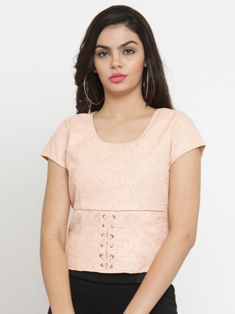 

Latin Quarters Women Peach-Coloured Solid Top