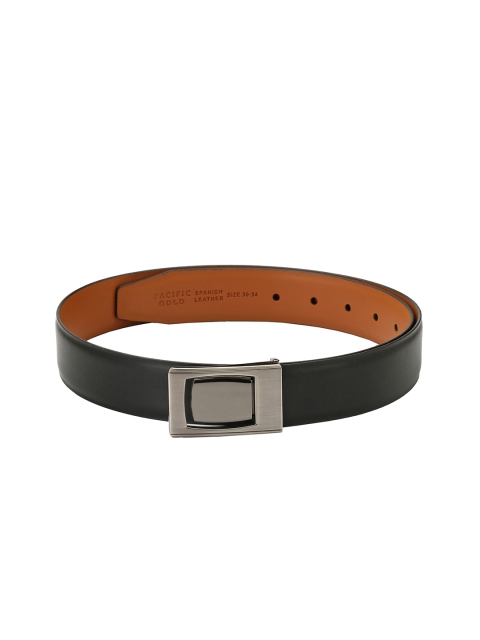 

Pacific Gold Men Black & Tan Solid Reversible Belt