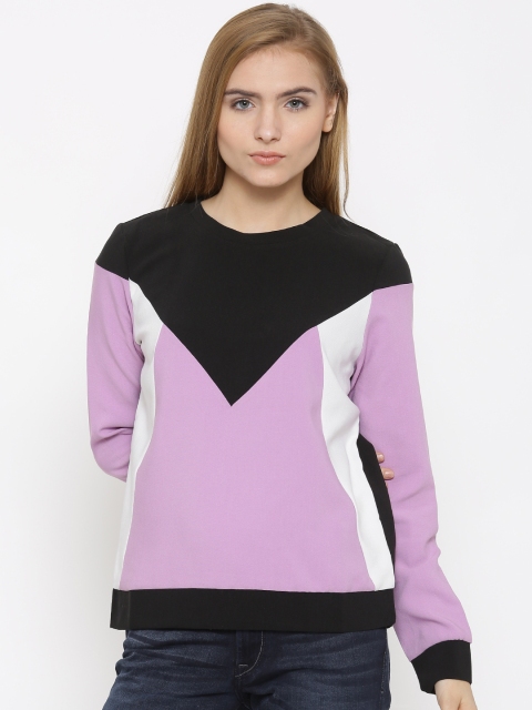 

Vero Moda Women Purple & Black Sweater
