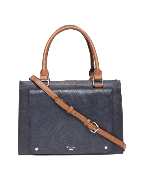 

Dune London Navy Blue Snake Skin Textured Handheld Bag