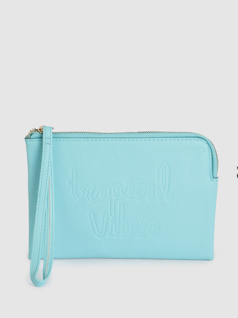 

Accessorize Women Blue Self-Print Zip Around Wallet