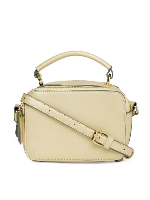 

Accessorize Women Gold-Toned Solid Sling Bag