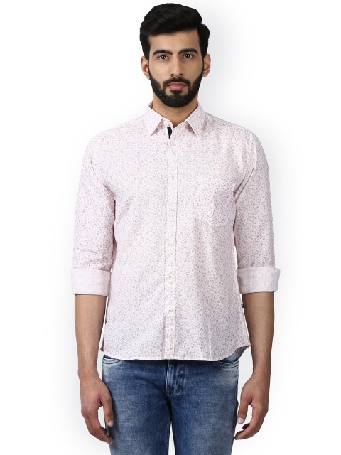 

Parx Men White & Red Slim Fit Printed Casual Shirt