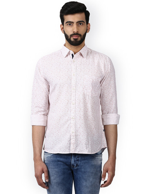 

Parx Men White & Red Slim Fit Printed Casual Shirt