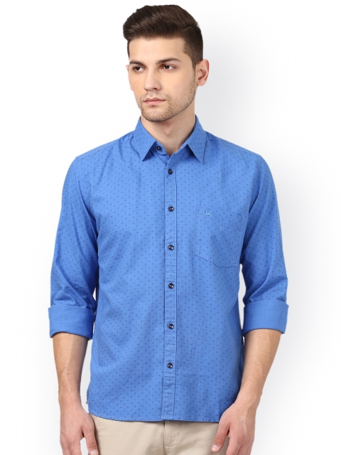 

Parx Men Blue Slim Fit Printed Casual Shirt